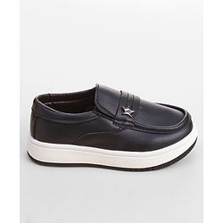 Cute Walk by Babyhug Slip On Solid Color Loafers - Navy Blue