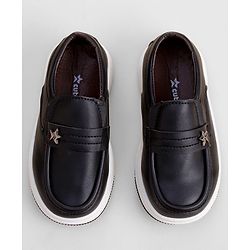 Cute Walk by Babyhug Slip On Solid Color Loafers - Navy Blue