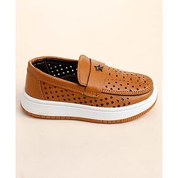 Cute Walk by Babyhug Slip On Solid Loafer - Tan