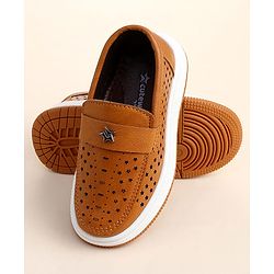 Cute Walk by Babyhug Slip On Solid Loafer - Tan