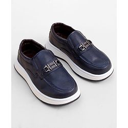 Cute Walk by Babyhug Slip On Loafer with Applique - Navy Blue