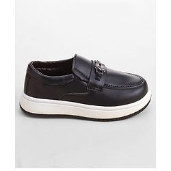 Cute Walk by Babyhug Slip On Loafer with Applique - Black