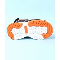 Cute Walk by Babyhug Solid Sandals with Velcro Closure - Grey