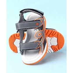Cute Walk by Babyhug Solid Sandals with Velcro Closure - Grey