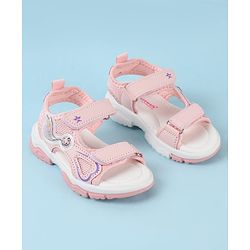 Cute Walk by Babyhug Sandals With Velcro Closure & Bird Design - Pink