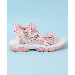 Cute Walk by Babyhug Sandals With Velcro Closure & Bird Design - Pink