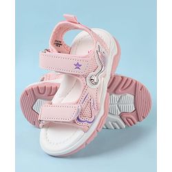 Cute Walk by Babyhug Sandals With Velcro Closure & Bird Design - Pink
