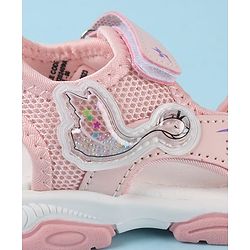 Cute Walk by Babyhug Sandals With Velcro Closure & Bird Design - Pink