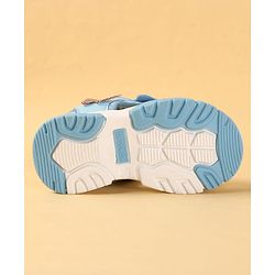 Cute Walk by Babyhug Velcro Closure Sandals With Butterfly Applique - Light Blue