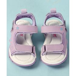 Cute Walk by Babyhug Velcro Closure Sandals With Butterfly Applique - Light Blue
