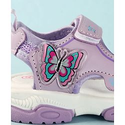 Cute Walk by Babyhug Velcro Closure Sandals With Butterfly Applique - Light Blue