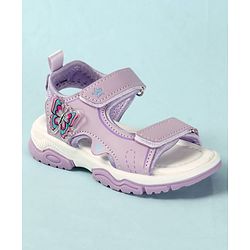 Cute Walk by Babyhug Velcro Closure Sandals With Butterfly Applique - Light Blue