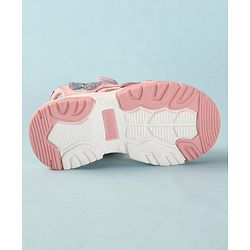 Cute Walk by Babyhug Velcro Closure Sandals With Butterfly Applique - Light Blue