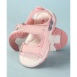 Cute Walk by Babyhug Velcro Closure Sandals With Butterfly Applique - Light Blue