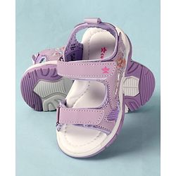 Cute Walk by Babyhug Velcro Closure Sandals With Star Applique - Light Blue