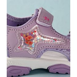 Cute Walk by Babyhug Velcro Closure Sandals With Star Applique - Light Blue