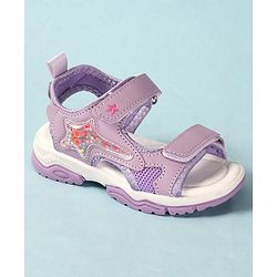 Cute Walk by Babyhug Velcro Closure Sandals With Star Applique - Light Blue
