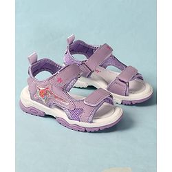 Cute Walk by Babyhug Velcro Closure Sandals With Star Applique - Light Blue