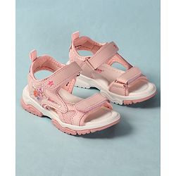 Cute Walk by Babyhug Velcro Closure Sandals With Star Applique - Light Blue