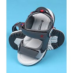 Cute Walk by Babyhug Velcro Closure Sandals With Astronaut Applique - Grey