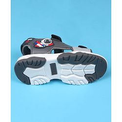 Cute Walk by Babyhug Velcro Closure Sandals With Astronaut Applique - Grey