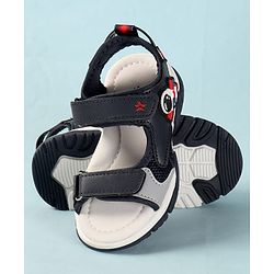 Cute Walk by Babyhug Velcro Closure Sandals With Astronaut Applique - Grey