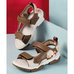 Cute Walk by Babyhug Velcro Closure Sandals With Astronaut Applique - Grey