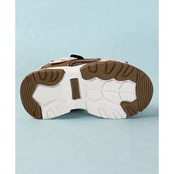 Cute Walk by Babyhug Velcro Closure Sandals With Astronaut Applique - Grey