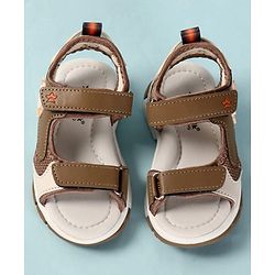 Cute Walk by Babyhug Velcro Closure Sandals With Astronaut Applique - Grey