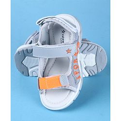 Cute Walk by Babyhug Velcro Closure Sports Printed Sandals - Grey