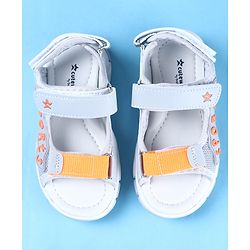 Cute Walk by Babyhug Velcro Closure Sports Printed Sandals - Grey