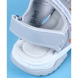 Cute Walk by Babyhug Velcro Closure Sports Printed Sandals - Grey
