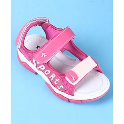 Cute Walk by Babyhug Velcro Closure Sports Printed Sandals - Grey
