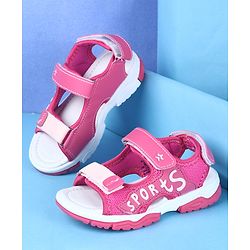 Cute Walk by Babyhug Velcro Closure Sports Printed Sandals - Grey