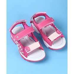 Cute Walk by Babyhug Velcro Closure Sports Printed Sandals - Grey