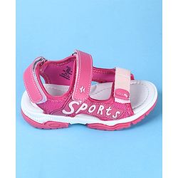 Cute Walk by Babyhug Velcro Closure Sports Printed Sandals - Grey