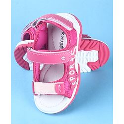 Cute Walk by Babyhug Velcro Closure Sports Printed Sandals - Grey