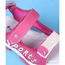 Cute Walk by Babyhug Velcro Closure Sports Printed Sandals - Grey