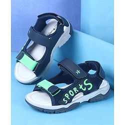 Cute Walk by Babyhug Velcro Closure Sports Printed Sandals - Grey