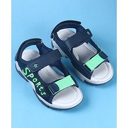 Cute Walk by Babyhug Velcro Closure Sports Printed Sandals - Grey