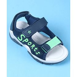 Cute Walk by Babyhug Velcro Closure Sports Printed Sandals - Grey