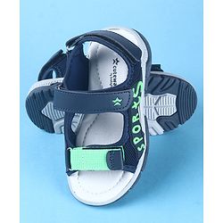 Cute Walk by Babyhug Velcro Closure Sports Printed Sandals - Grey