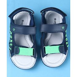 Cute Walk by Babyhug Velcro Closure Sports Printed Sandals - Grey
