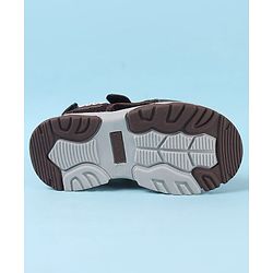 Cute Walk by Babyhug Velcro Closure Sandals with Vehicle Applique - Brown