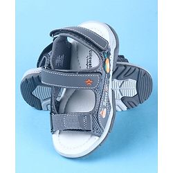 Cute Walk by Babyhug Velcro Closure Sandals with Vehicle Applique - Brown