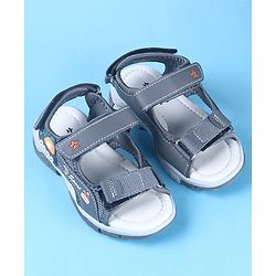 Cute Walk by Babyhug Velcro Closure Sandals with Vehicle Applique - Brown