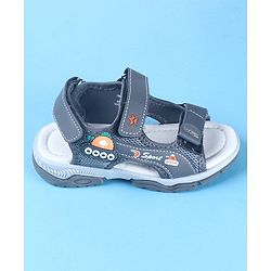 Cute Walk by Babyhug Velcro Closure Sandals with Vehicle Applique - Brown