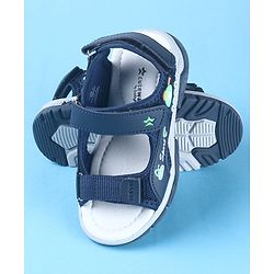 Cute Walk by Babyhug Velcro Closure Sandals with Vehicle Applique - Brown
