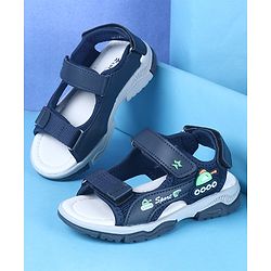 Cute Walk by Babyhug Velcro Closure Sandals with Vehicle Applique - Brown
