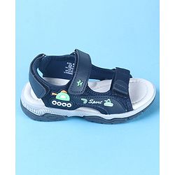 Cute Walk by Babyhug Velcro Closure Sandals with Vehicle Applique - Brown